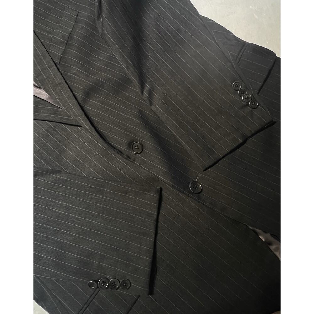 Brooks Brothers Madison 1818 42-44R Gray Stripe Blazer Sport Coat Italian Wool - Picture 8 of 16